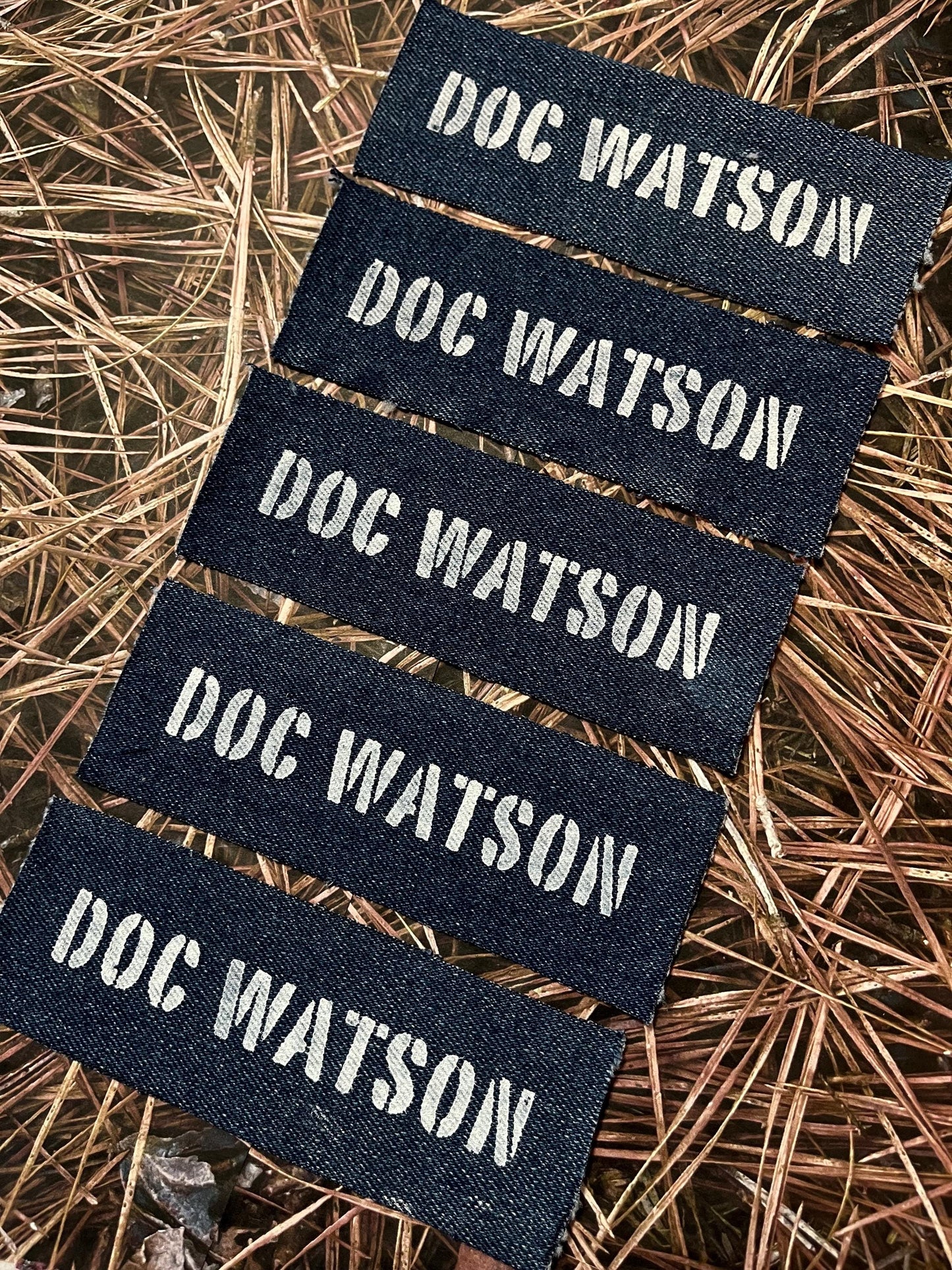 Doc Watson Denim Patch / Raw Edge / Sew On