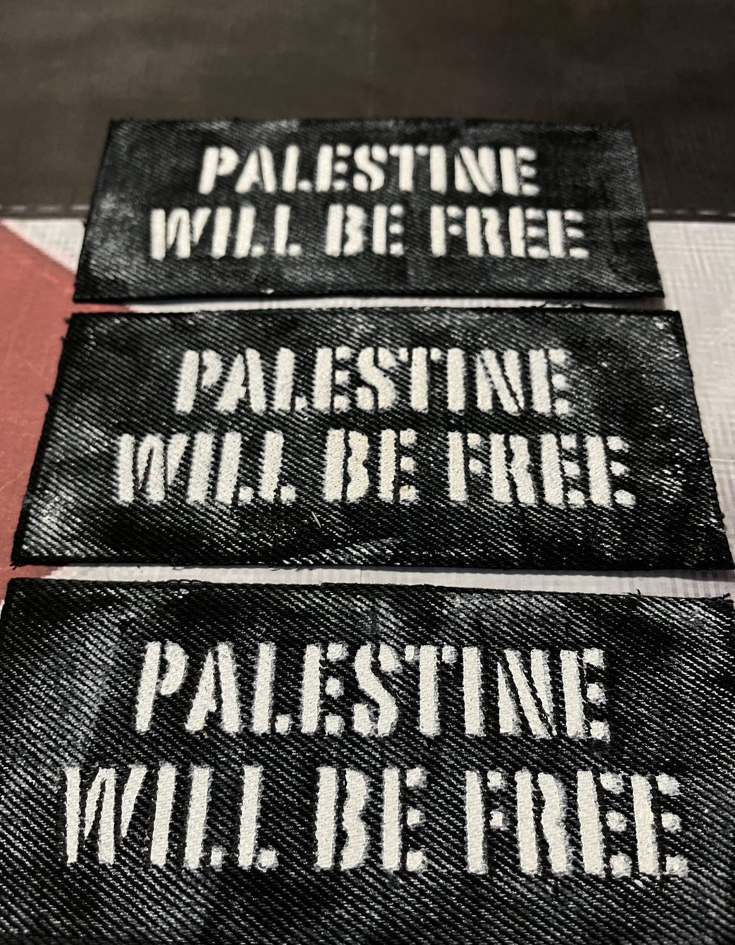 Palestine Will Be Free Patch / Raw Edge / Sew On