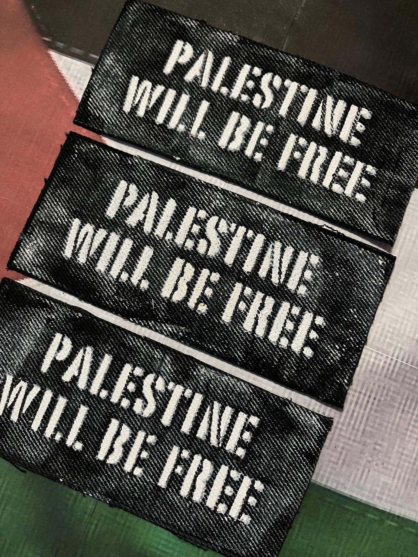 Palestine Will Be Free Patch / Raw Edge / Sew On