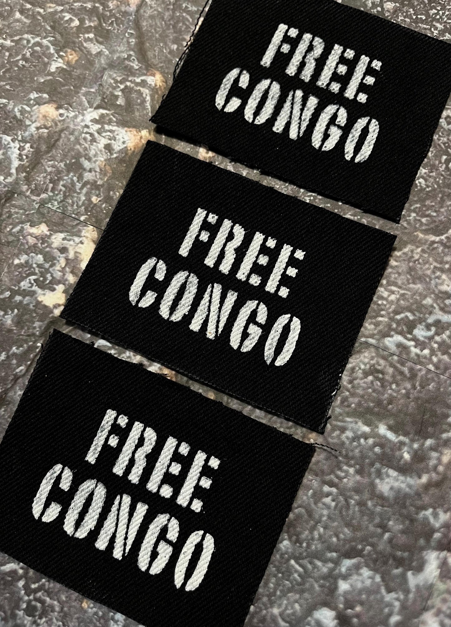 Free Congo Patch / Raw Edge / Sew On